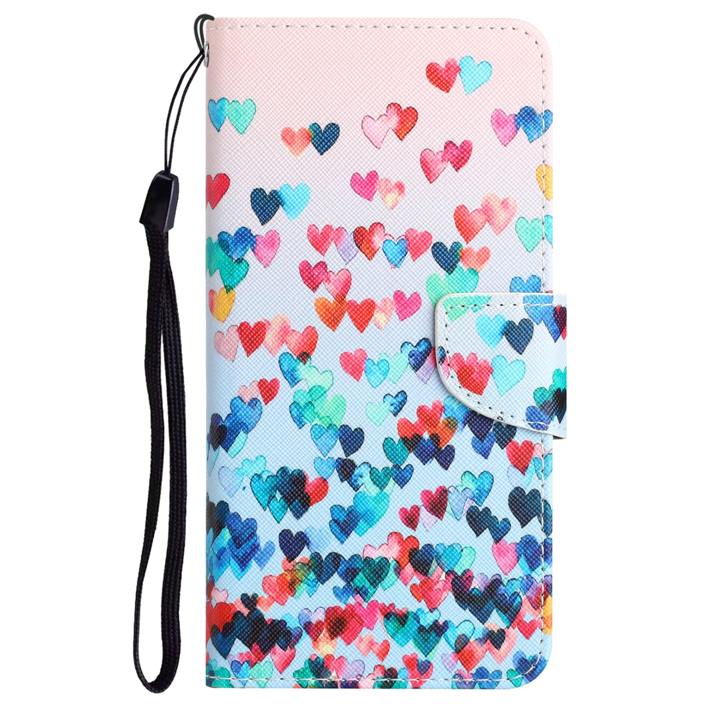 For Samsung Galaxy S24 Ultra Case Pattern Printing Phone Cover with Wallet - Love Heart
