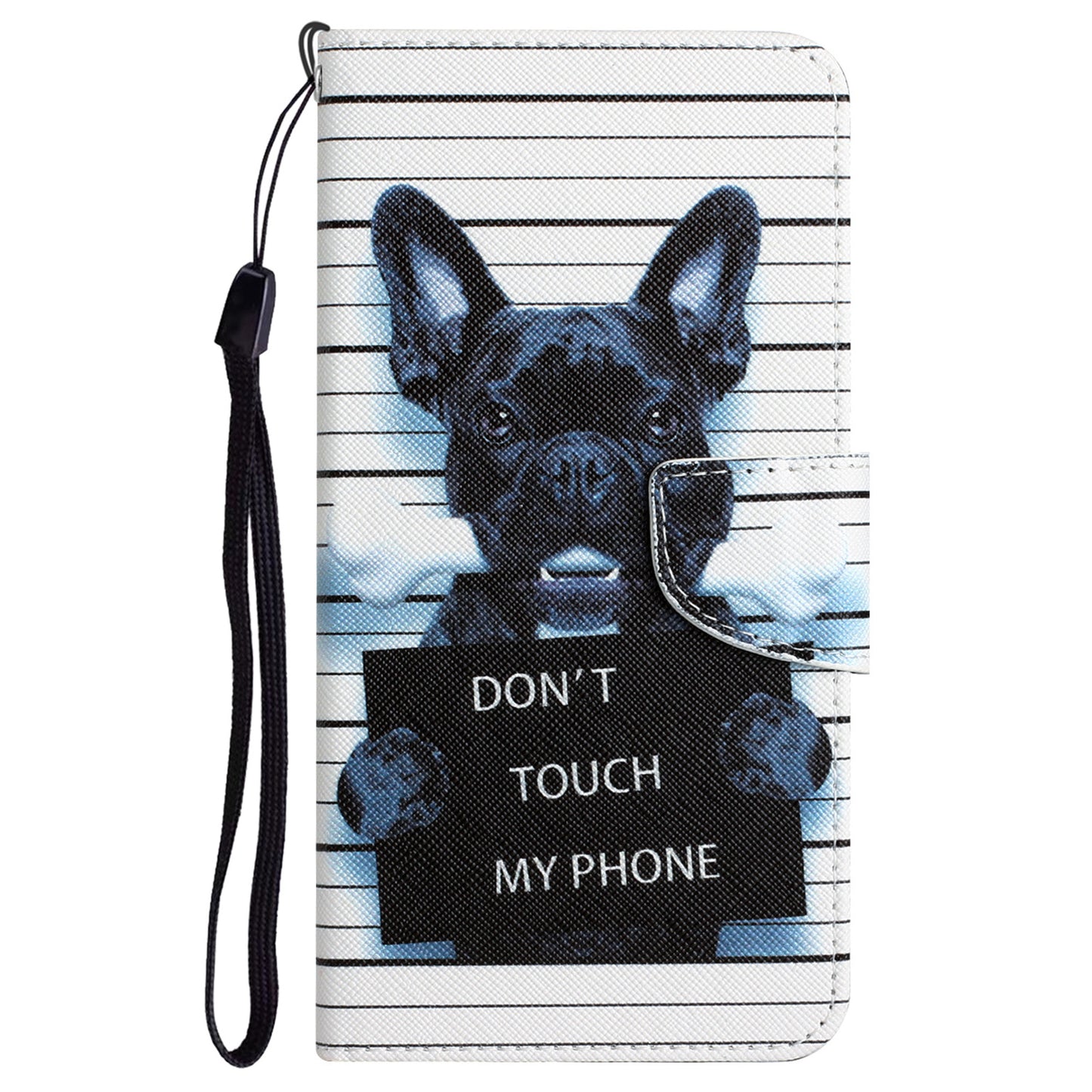 For Samsung Galaxy S24 Ultra Case Pattern Printing Phone Cover with Wallet - Don't Touch My Phone