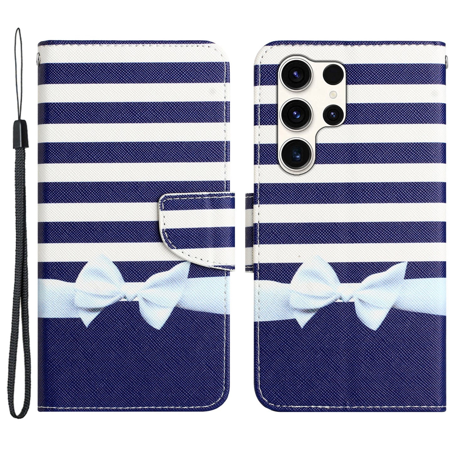 For Samsung Galaxy S24 Ultra Case Pattern Printing Phone Cover with Wallet - Bowknot
