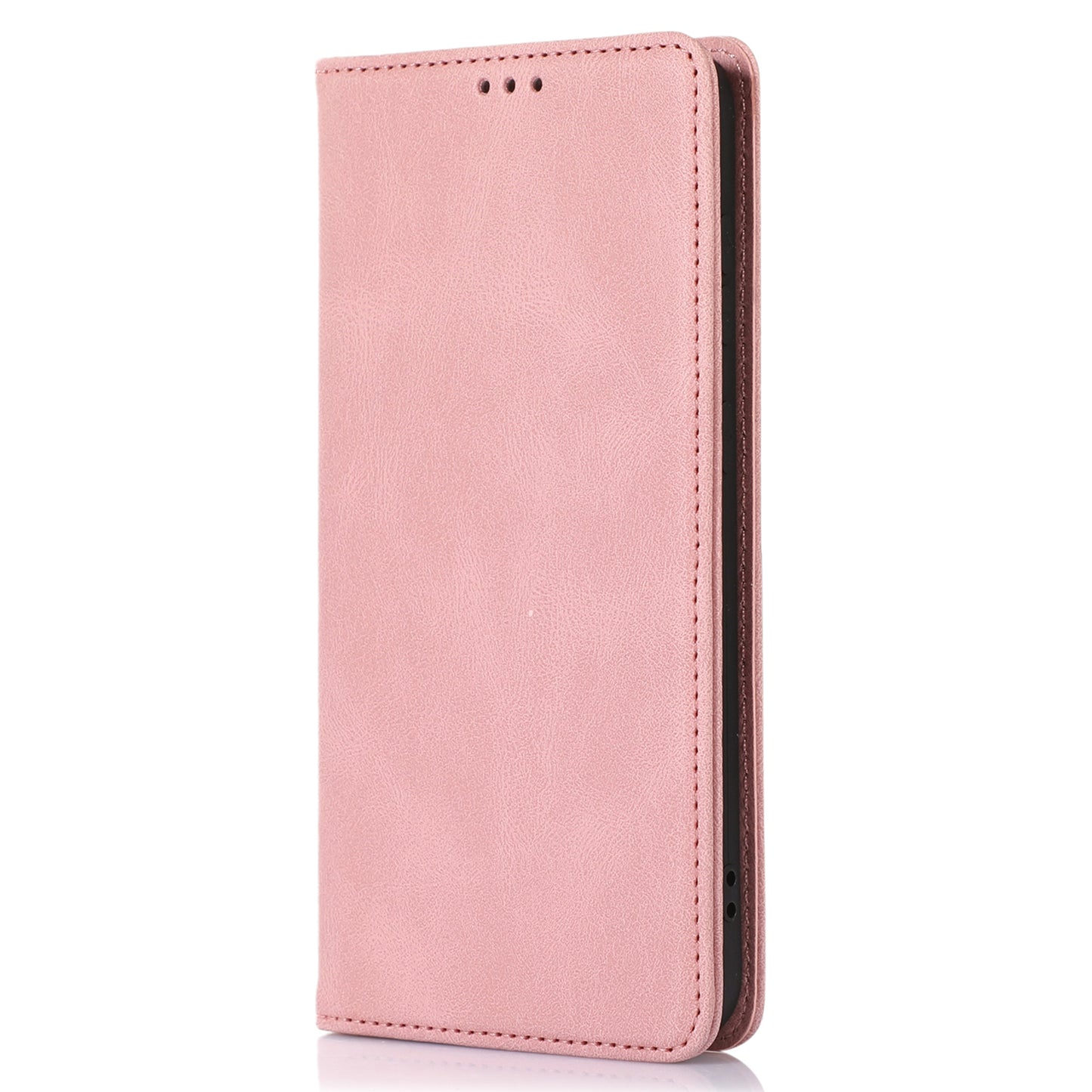 For Samsung Galaxy S24 Wallet Phone Cover TPU+PU Leather Slim-Fit Phone Case with Stand - Rose Gold