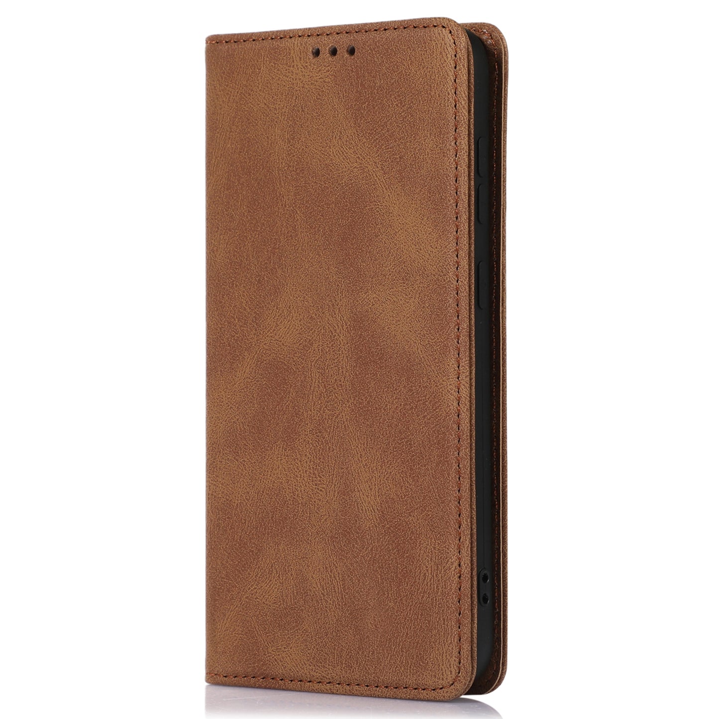For Samsung Galaxy S24 Wallet Phone Cover TPU+PU Leather Slim-Fit Phone Case with Stand - Brown