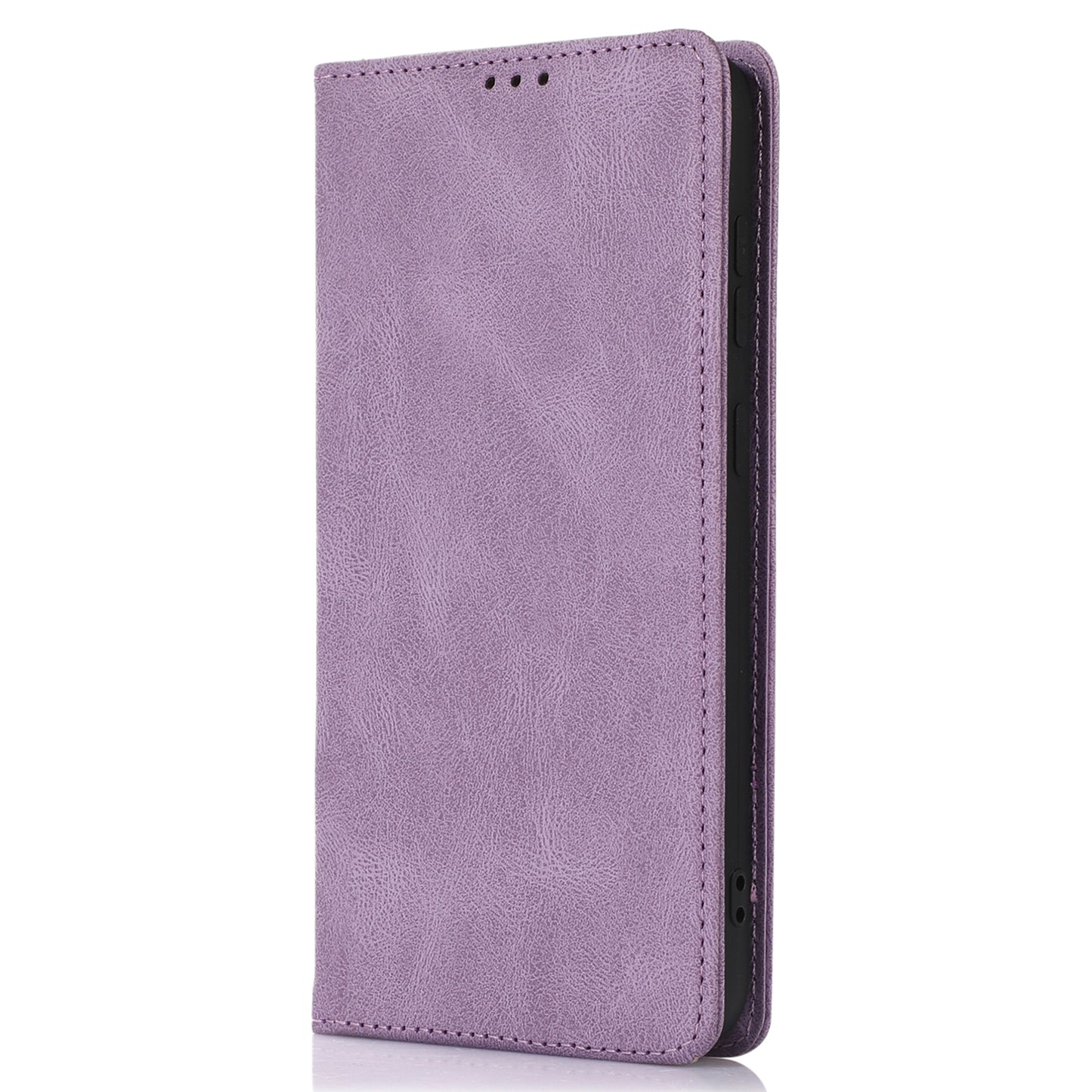 For Samsung Galaxy S24+ PU Leather Mobile Phone Case Magnetic Stand Cover Wallet - Purple