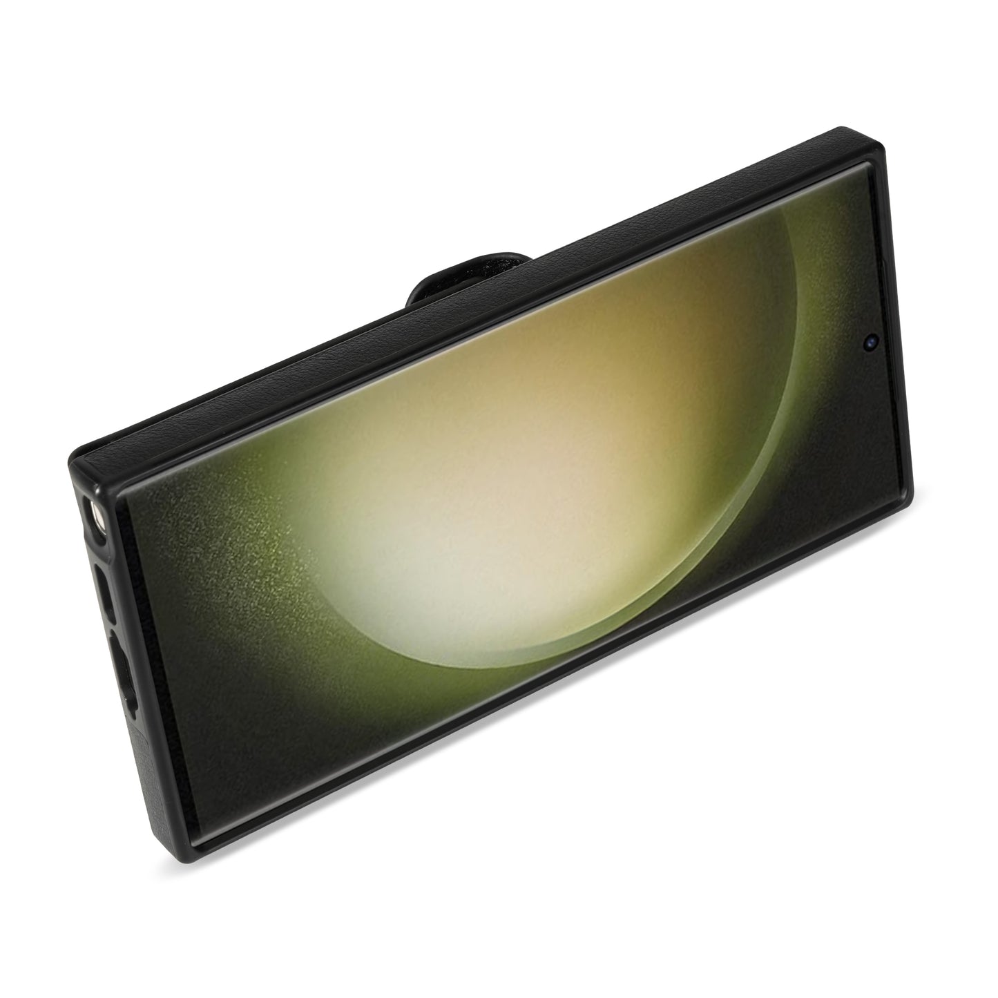 For Samsung Galaxy S24 Ultra Leather Coated TPU Cover Zipper Pocket Card Slots Phone Case with Kickstand - Black