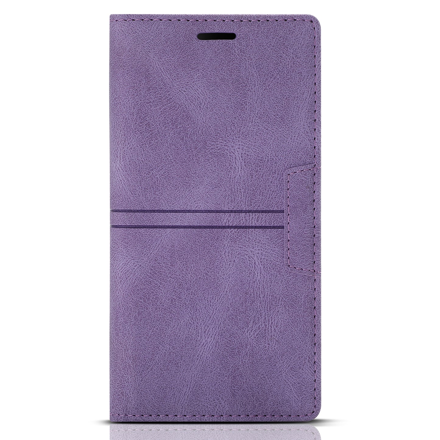 For Samsung Galaxy S24 Leather Case Anti-drop Wallet Phone Cover - Purple