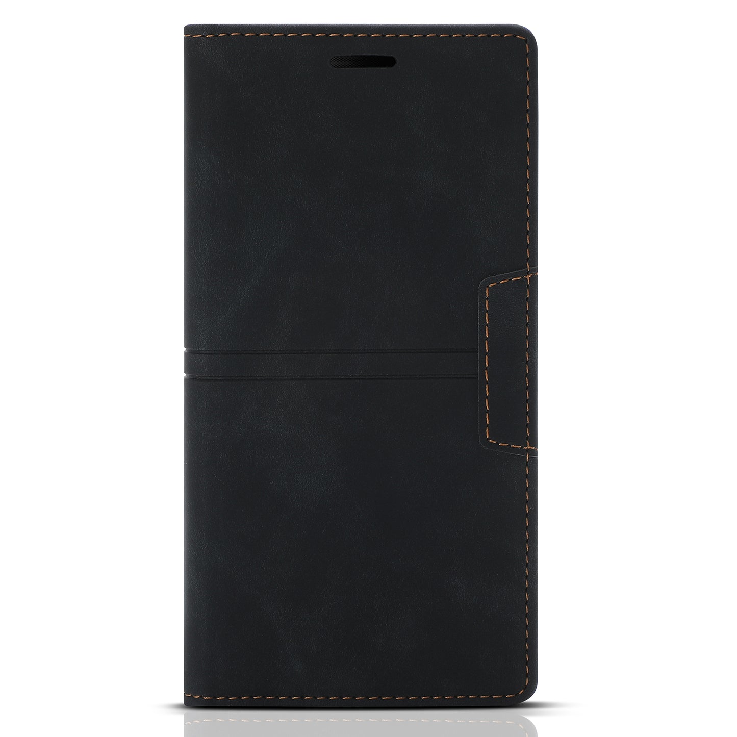 For Samsung Galaxy S24 Leather Case Anti-drop Wallet Phone Cover - Black