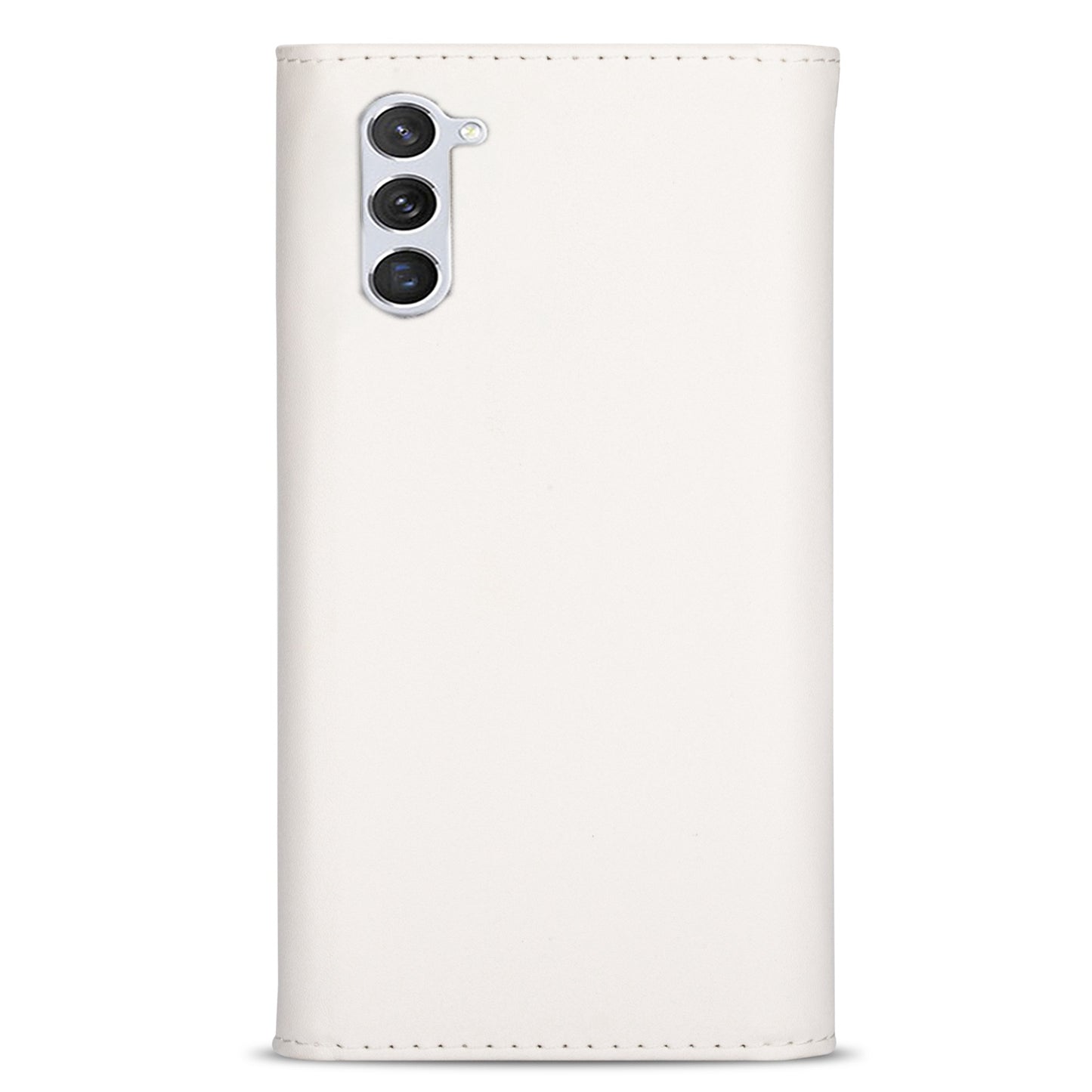 N.BEKUS For Samsung Galaxy S24+ Cover Skin-touch Cell Phone Cases with Short + Long Strap - White