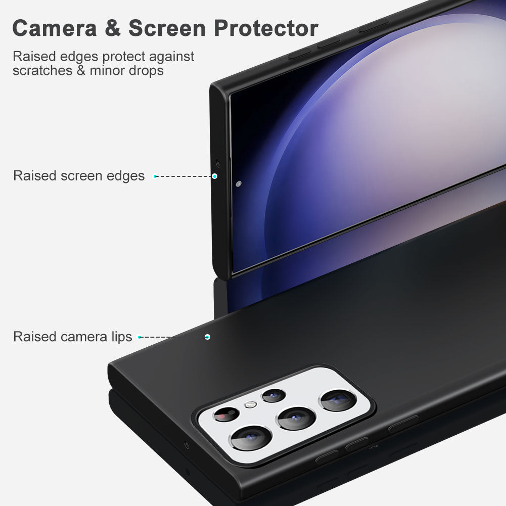 Liquid Series for Samsung Galaxy S24 Ultra Case Compatible with MagSafe Rubberized TPU Back Cover - Black