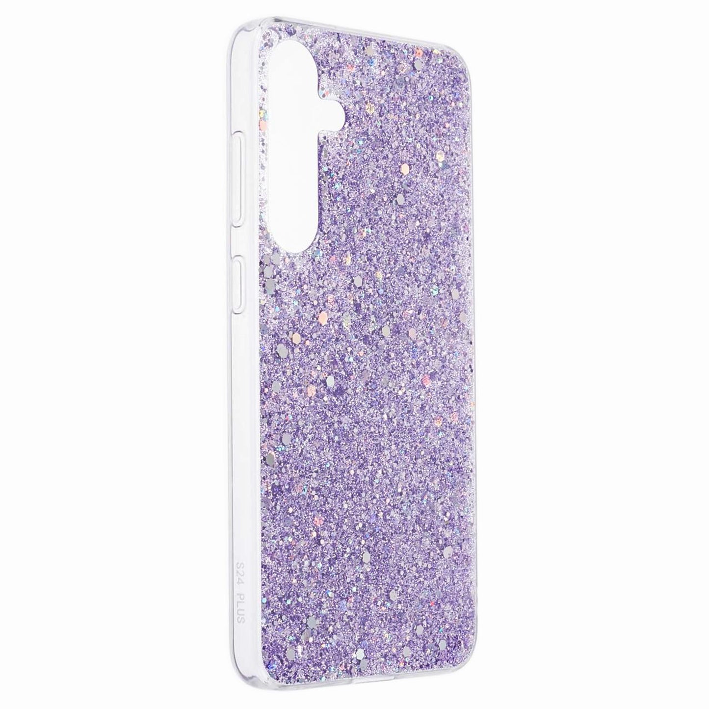 For Samsung Galaxy S24+ Case Anti-scratch Glittery Phone TPU Cover - Purple