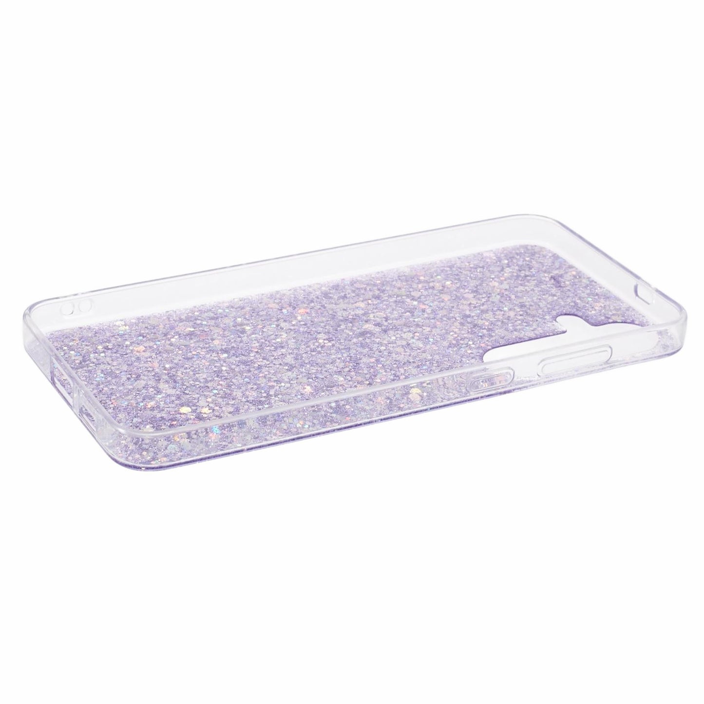 For Samsung Galaxy S24+ Case Anti-scratch Glittery Phone TPU Cover - Purple