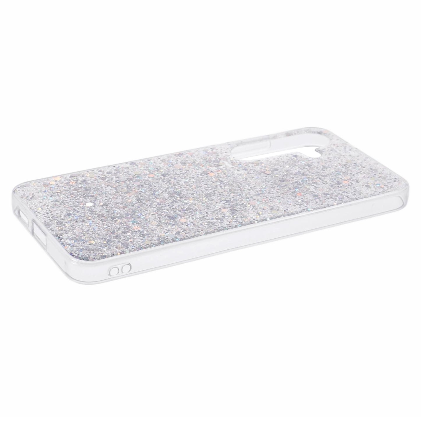 For Samsung Galaxy S24+ Case Anti-scratch Glittery Phone TPU Cover - Silver