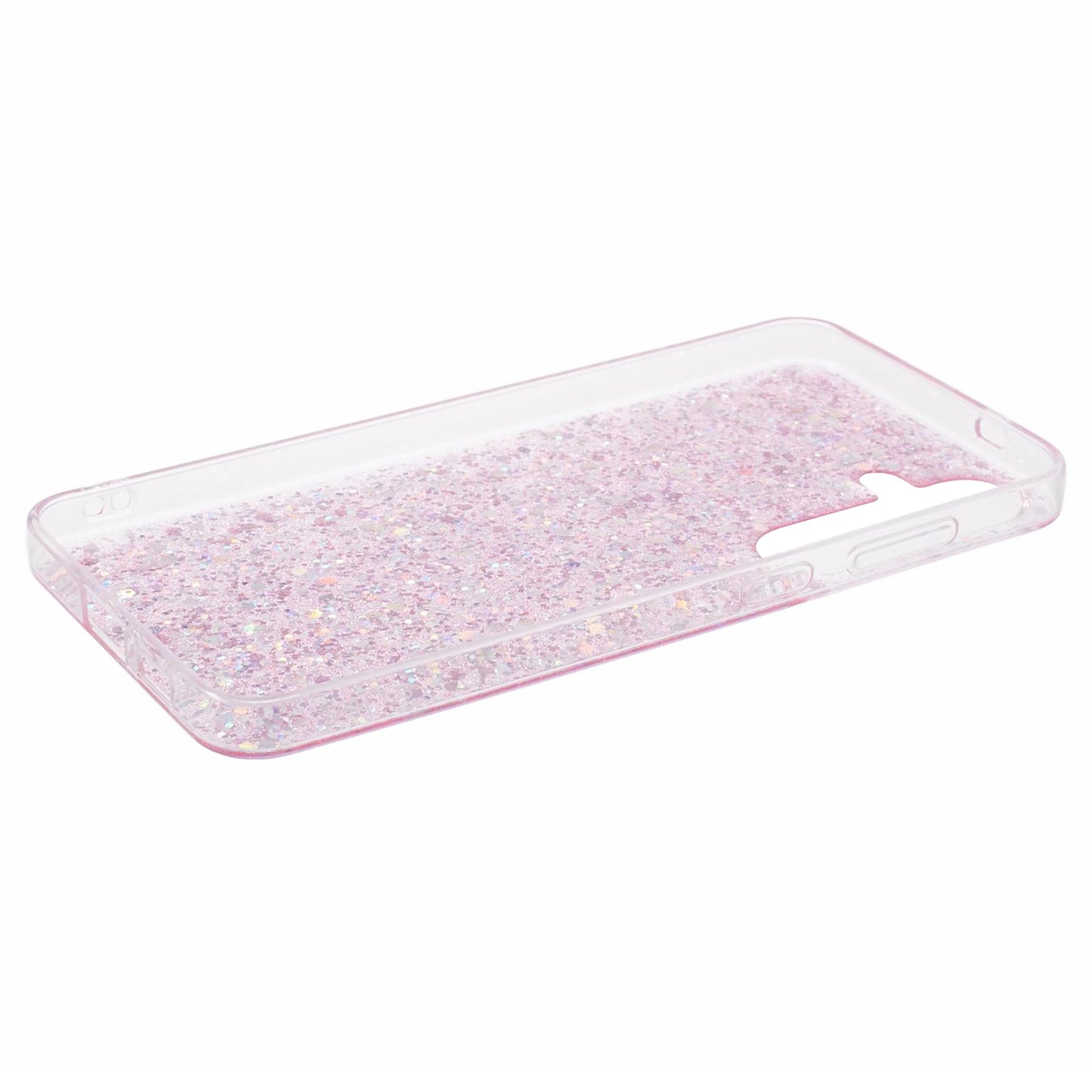 For Samsung Galaxy S24+ Case Anti-scratch Glittery Phone TPU Cover - Pink