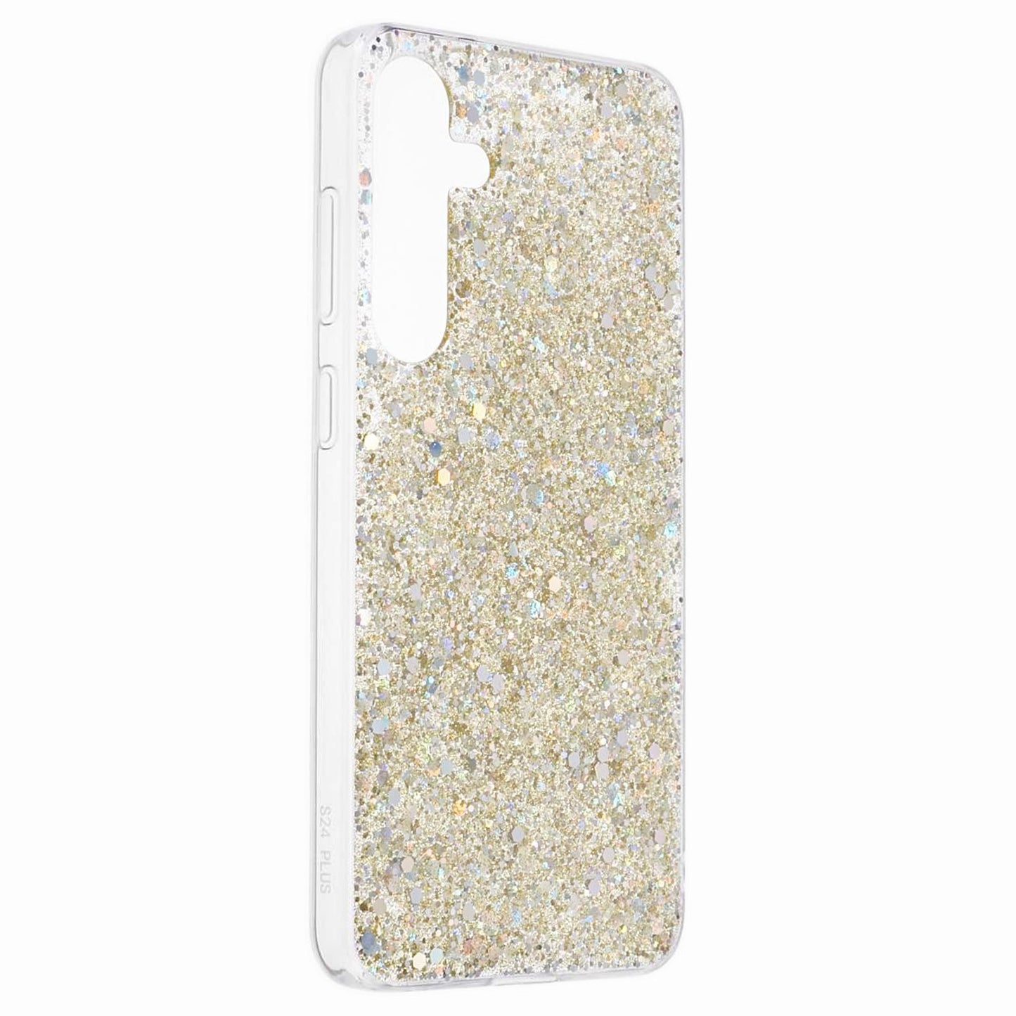 For Samsung Galaxy S24+ Case Anti-scratch Glittery Phone TPU Cover - Gold