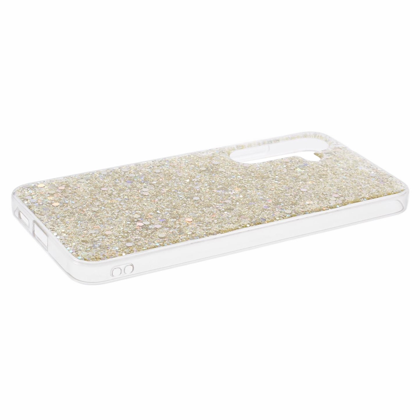 For Samsung Galaxy S24+ Case Anti-scratch Glittery Phone TPU Cover - Gold