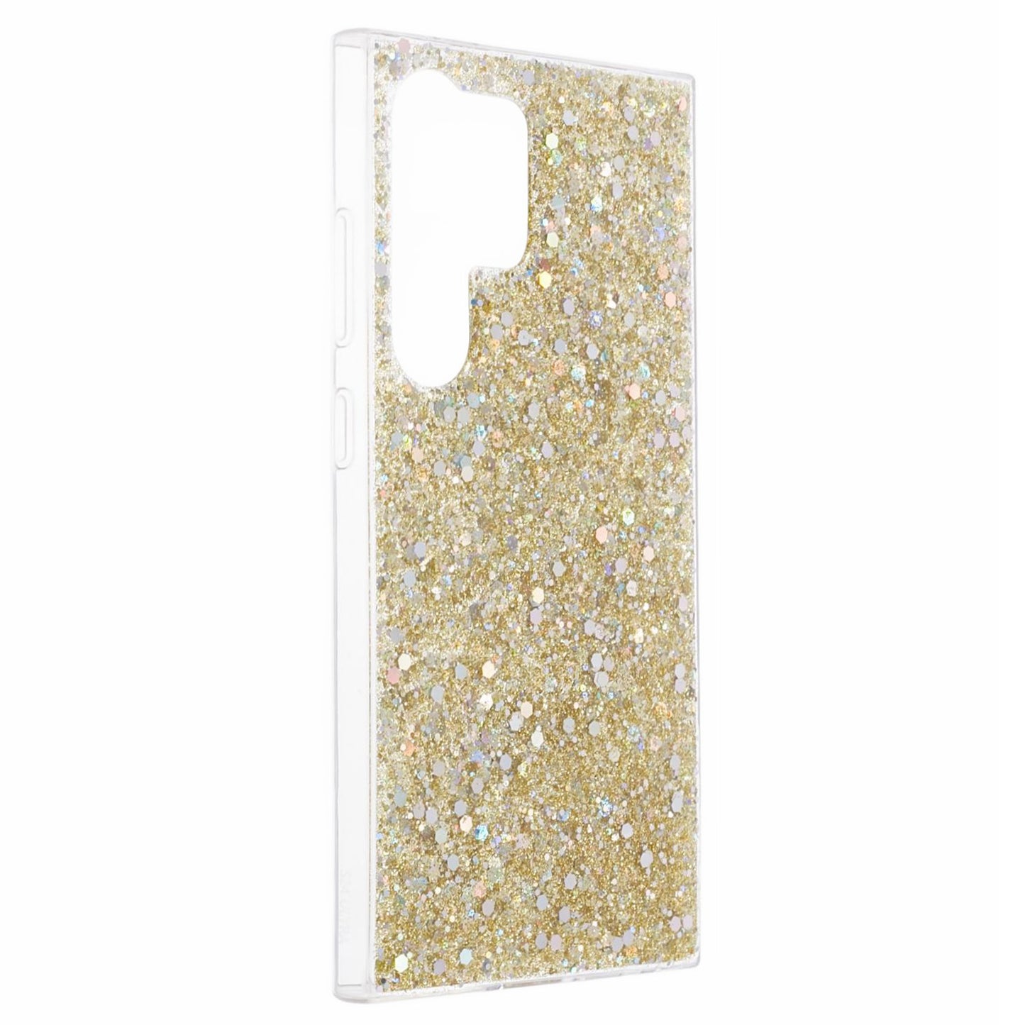 For Samsung Galaxy S24 Ultra Case Shiny Glitter Sequins Soft TPU Phone Cover - Gold