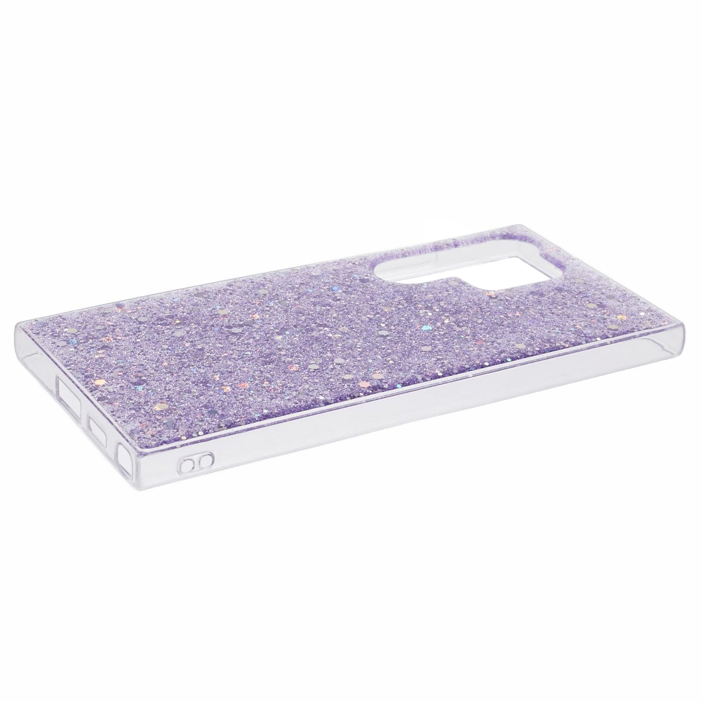 For Samsung Galaxy S24 Ultra Case Shiny Glitter Sequins Soft TPU Phone Cover - Purple