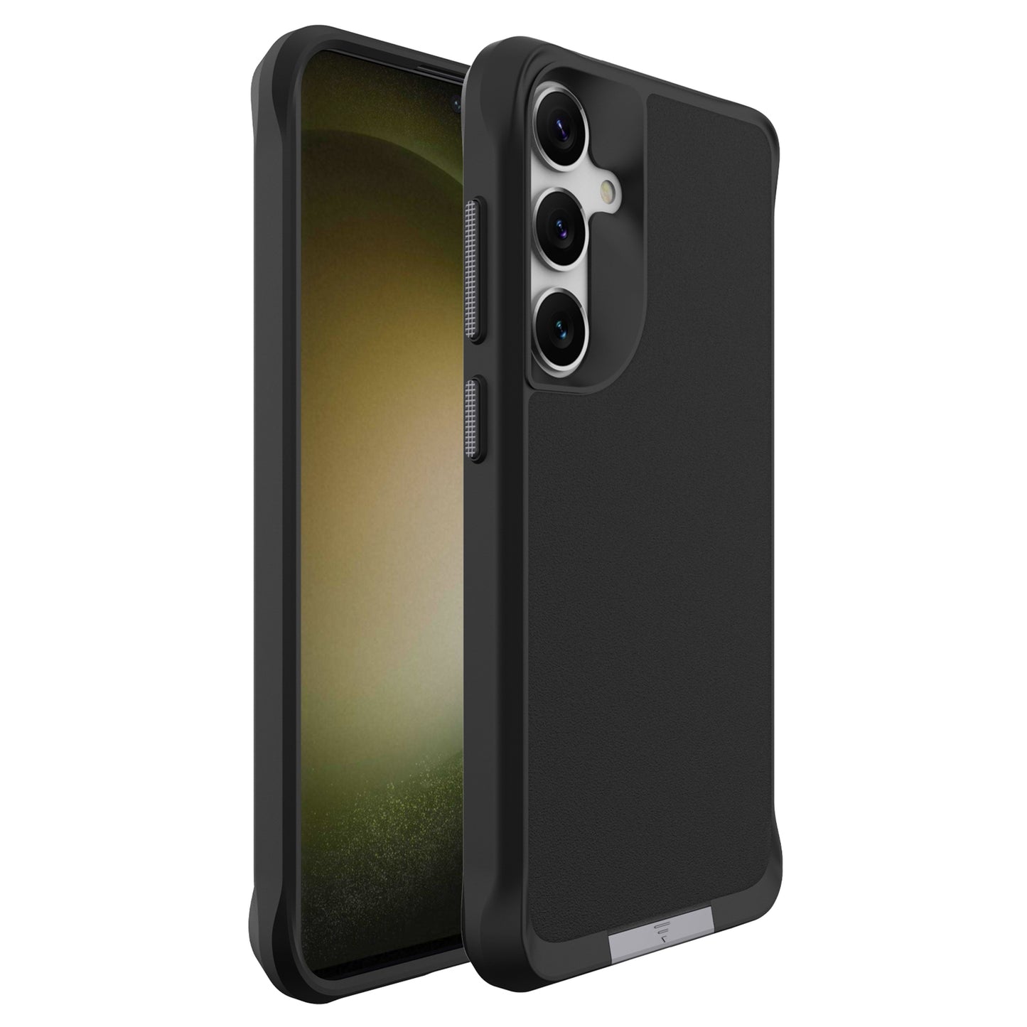 Taurustar Series For Samsung Galaxy S24+ Magnetic Phone Case PC+TPU Drop-resistant Kickstand Back Cover - Black