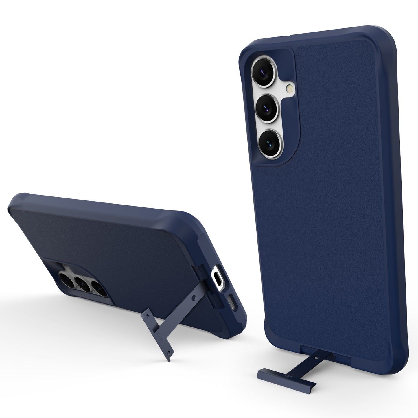 Taurustar Series For Samsung Galaxy S24+ Magnetic Phone Case PC+TPU Drop-resistant Kickstand Back Cover - Blue