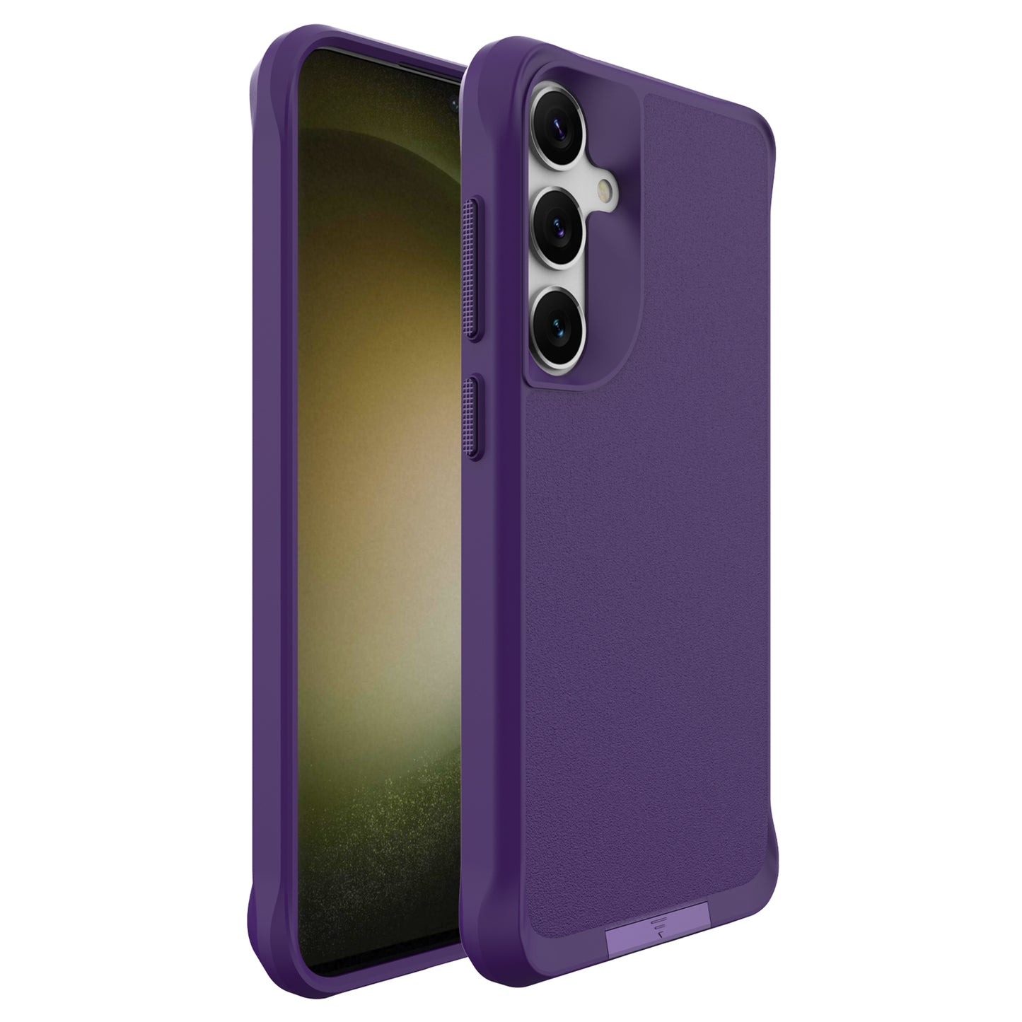 Taurustar Series For Samsung Galaxy S24+ Magnetic Phone Case PC+TPU Drop-resistant Kickstand Back Cover - Purple