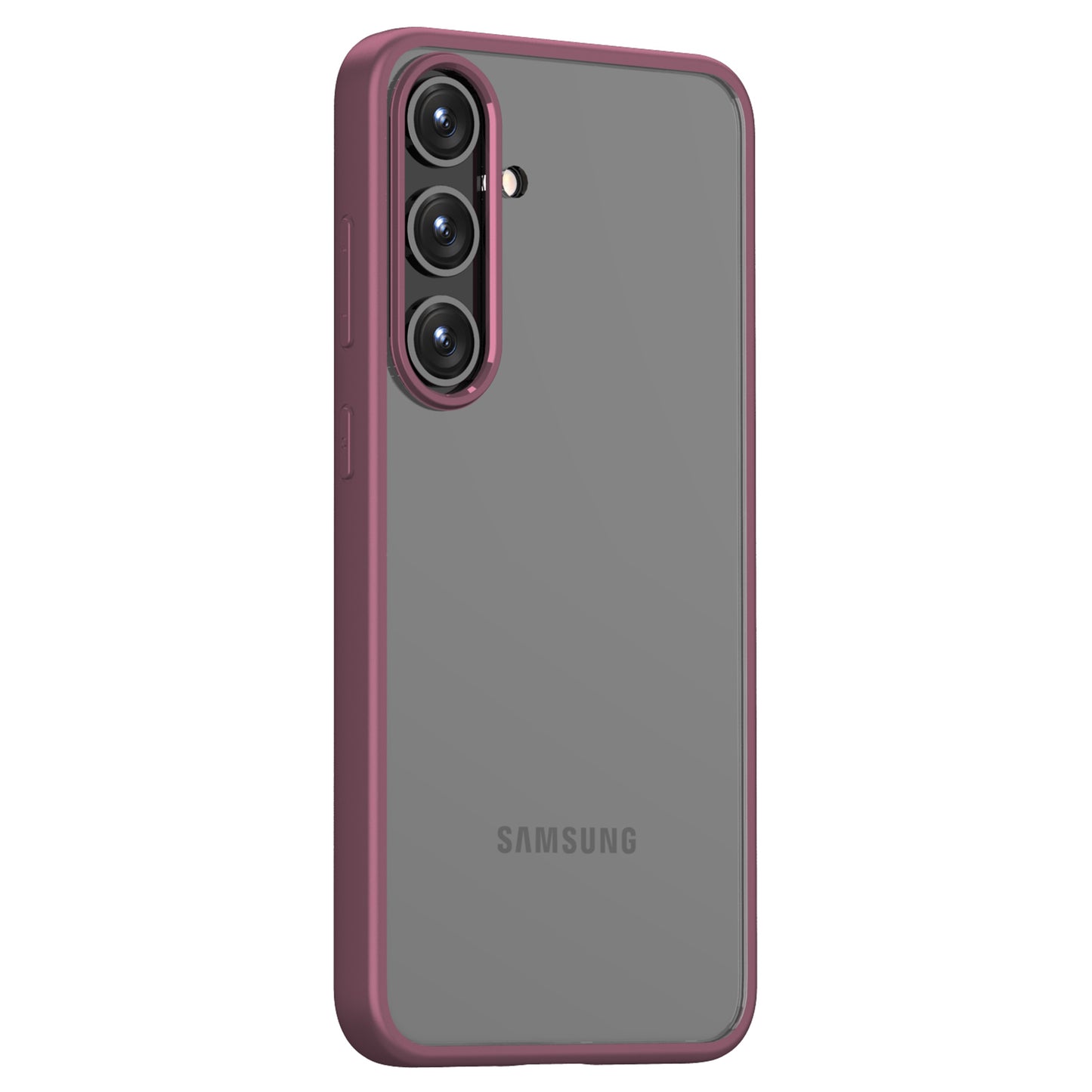 Shockproof Slim Case for Samsung Galaxy S24 Shell Hard PC+Soft TPU Phone Cover - Wine Red