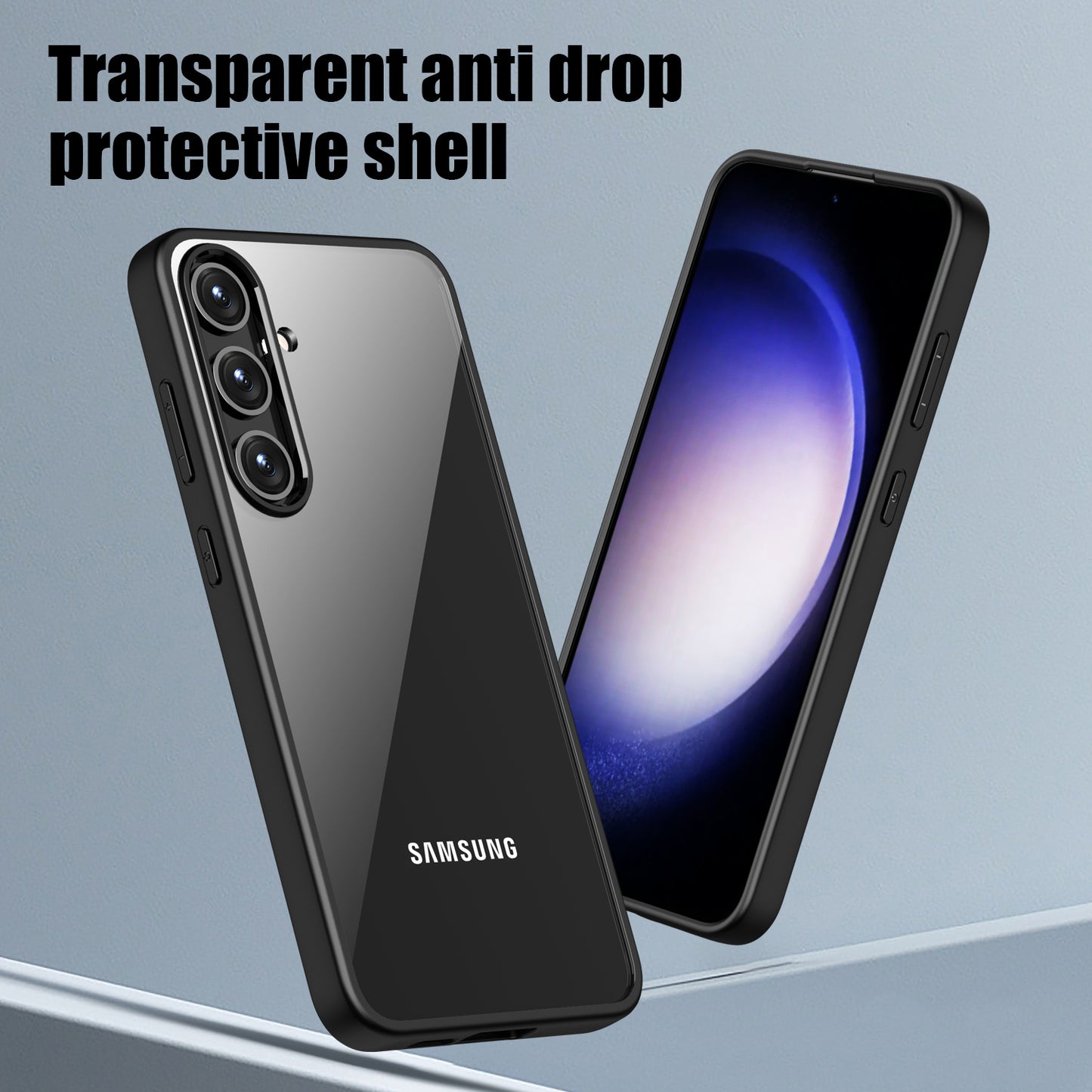 Shockproof Slim Case for Samsung Galaxy S24 Shell Hard PC+Soft TPU Phone Cover - Wine Red