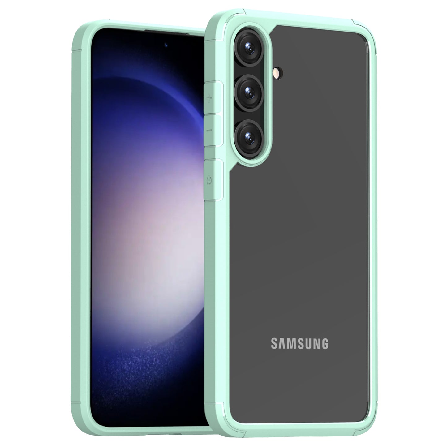 Defense Armor Series for Samsung Galaxy S24+ Case Anti-scratch TPU+PC Clear Back Shell - Green