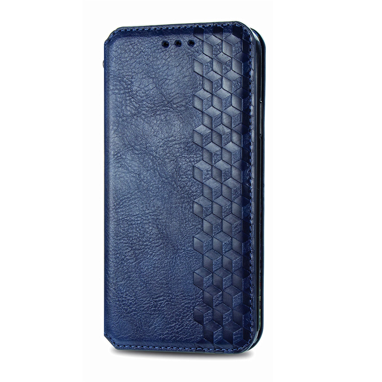 For Samsung Galaxy S24 Ultra Case Rhombus Pattern Wallet Stand Phone Cover - Blue