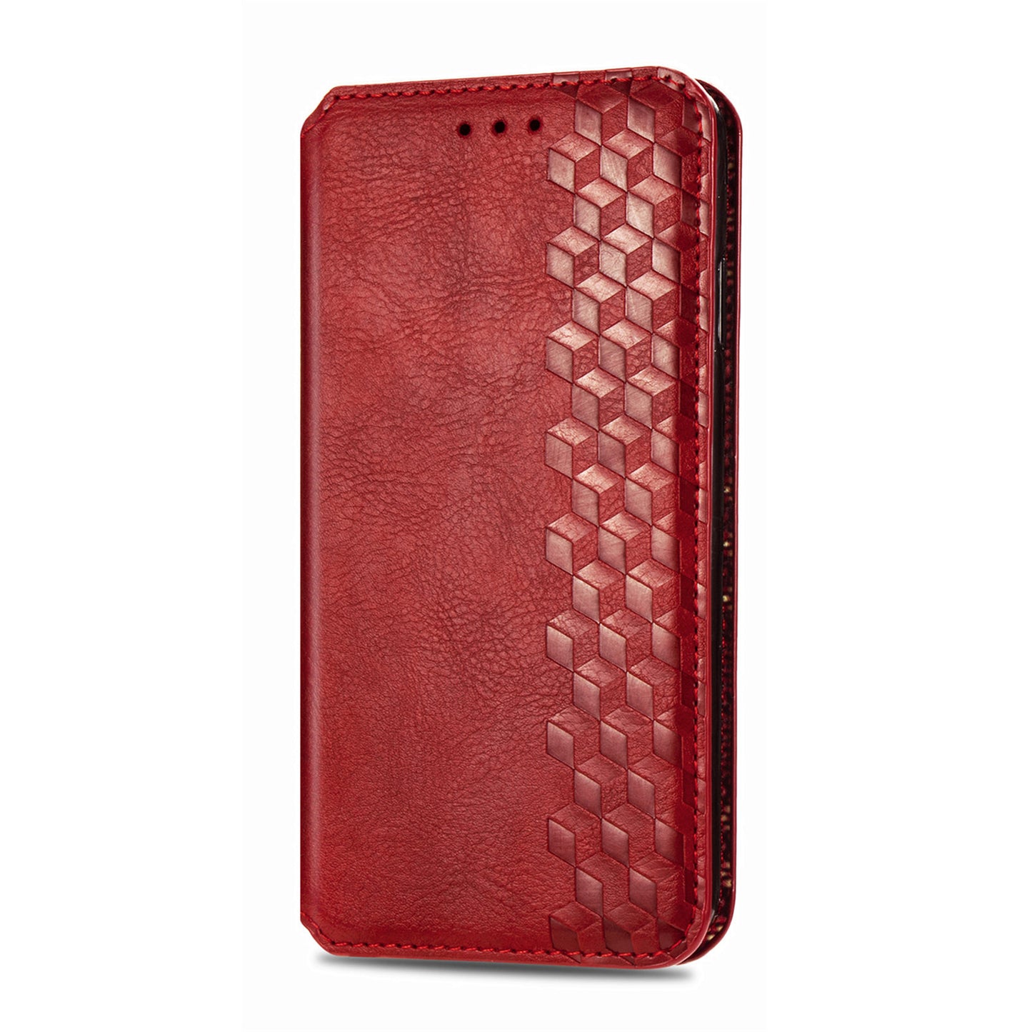 For Samsung Galaxy S24 Ultra Case Rhombus Pattern Wallet Stand Phone Cover - Red