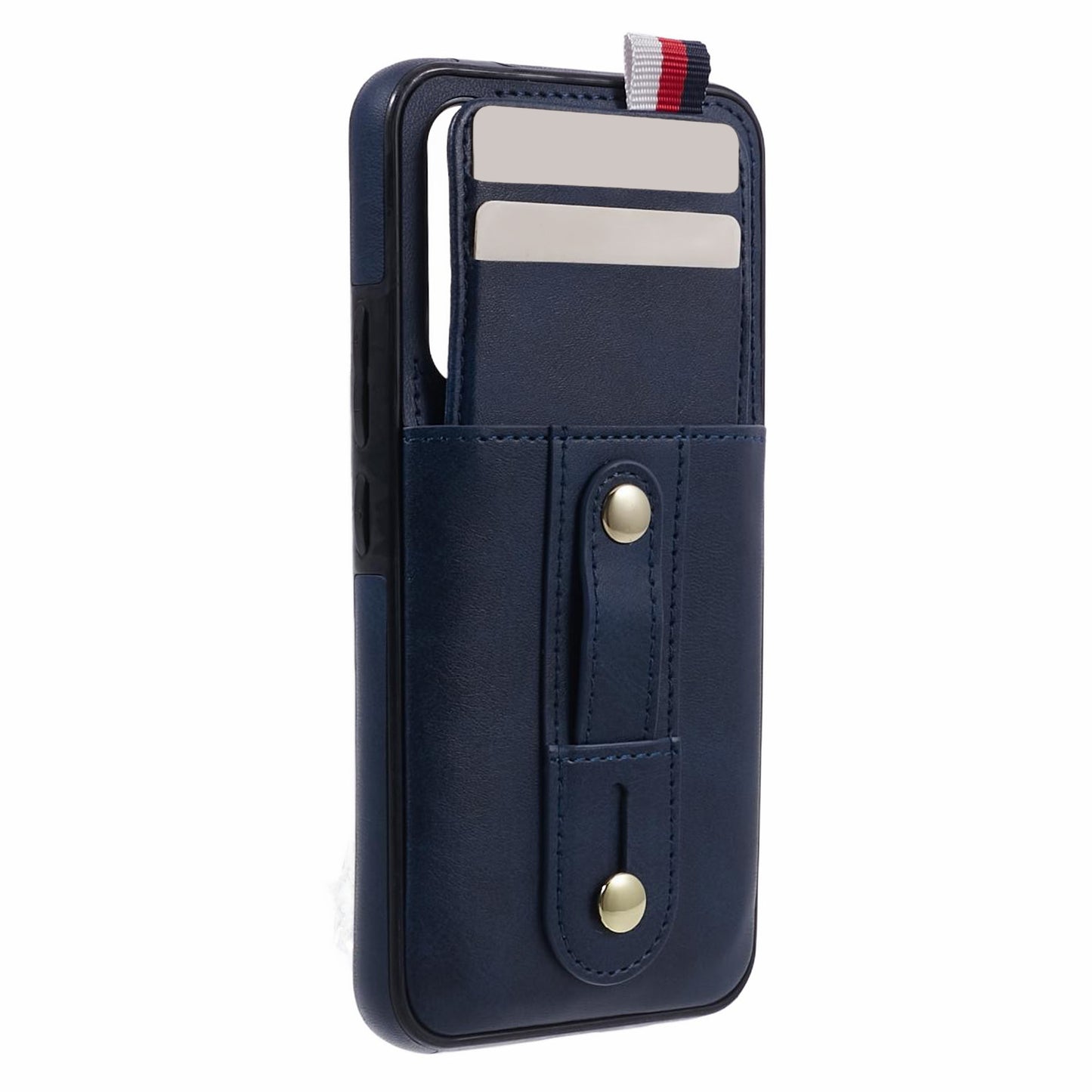 For Samsung Galaxy S24 Case Shockproof PU Leather Coated Kickstand Phone Shell - Blue