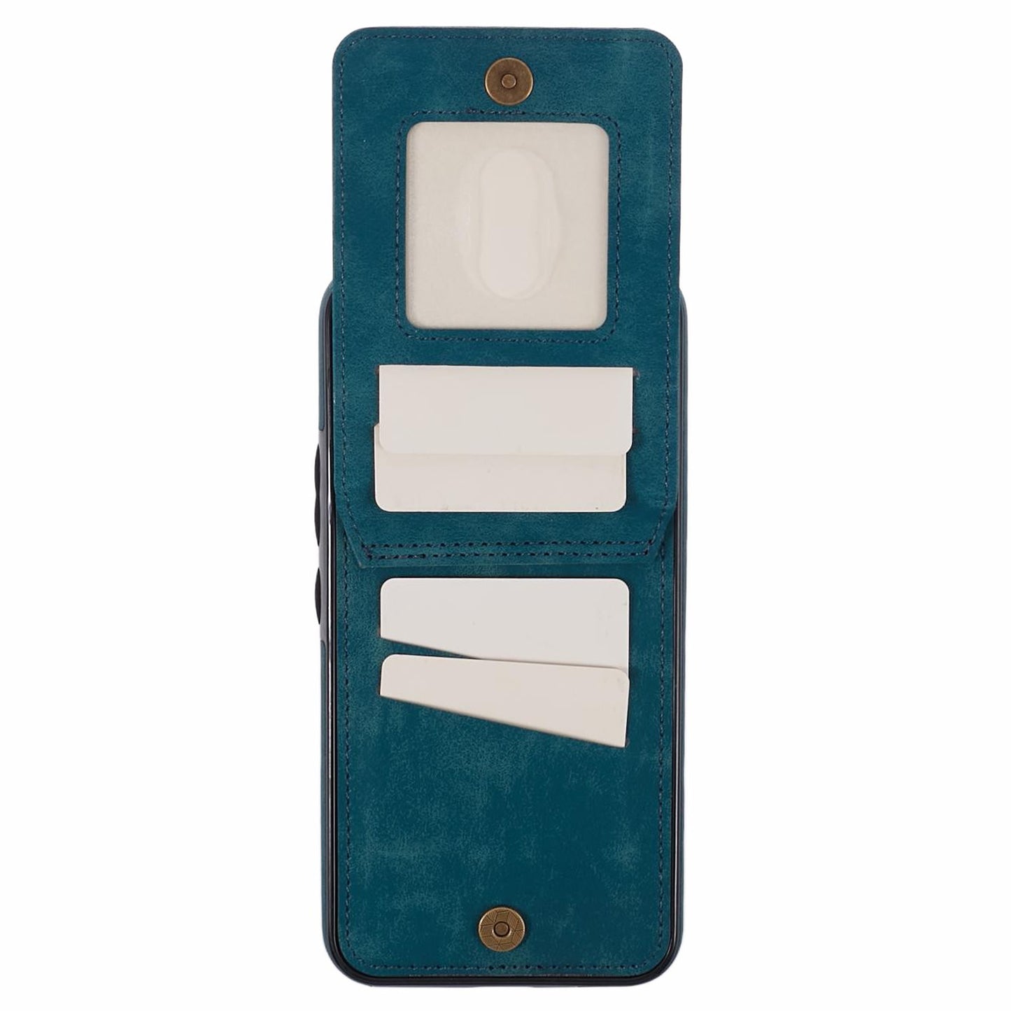 For Samsung Galaxy S24 Case Wallet Retro PU+TPU Kickstand Anti-drop Phone Cover - Blue