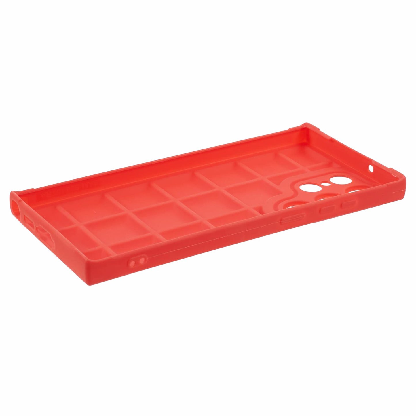 For Samsung Galaxy S24 Ultra Case Grid Down Jacket Texture Smart Phone Cover - Red