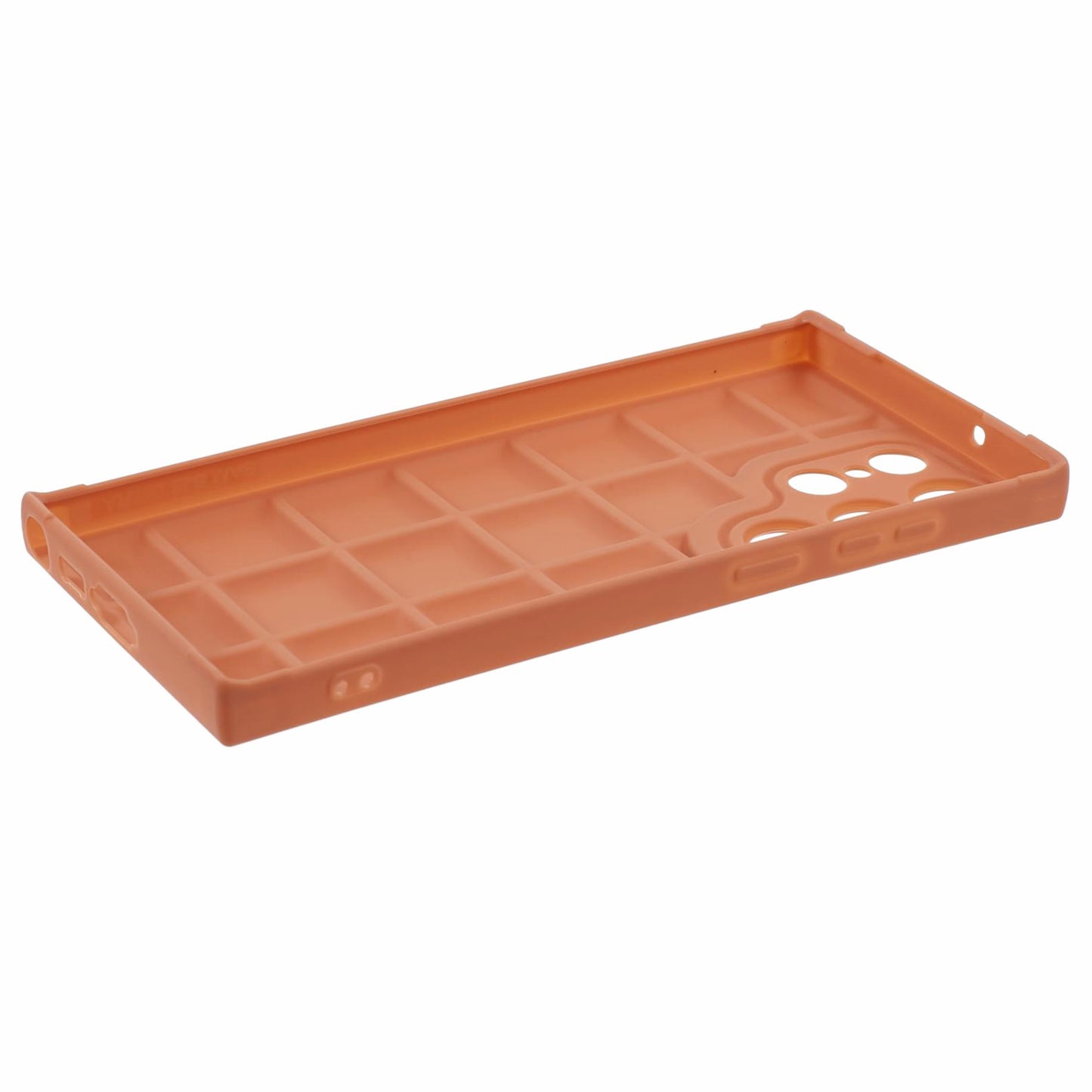 For Samsung Galaxy S24 Ultra Case Grid Down Jacket Texture Smart Phone Cover - Light Brown