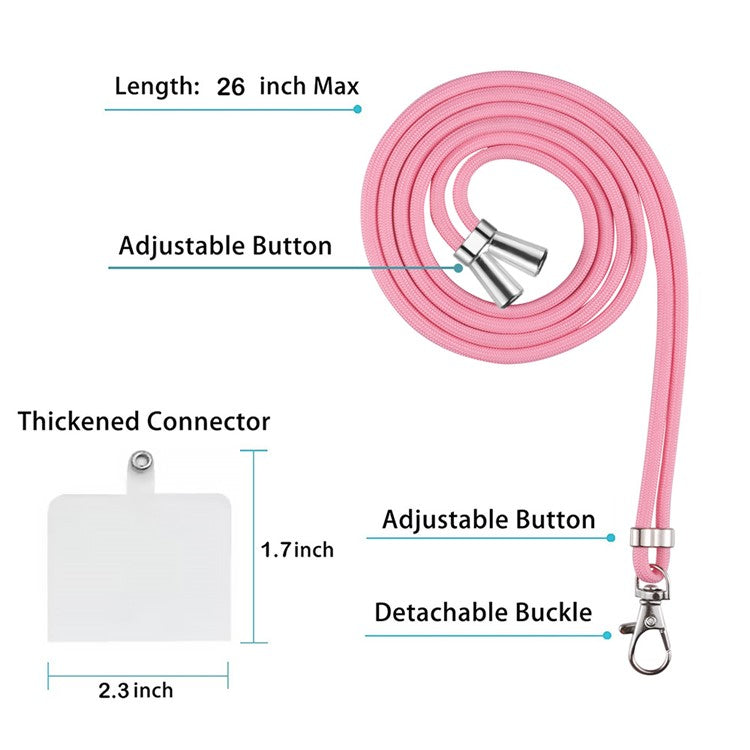YB IMD Series-18 Style E for Oppo A58 4G Case Marble Pattern Electroplating Cover with Lanyard - Rose