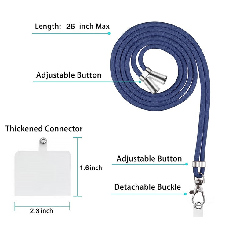 YB IMD Series-18 Style E for Oppo A58 4G Case Marble Pattern Electroplating Cover with Lanyard - Blue