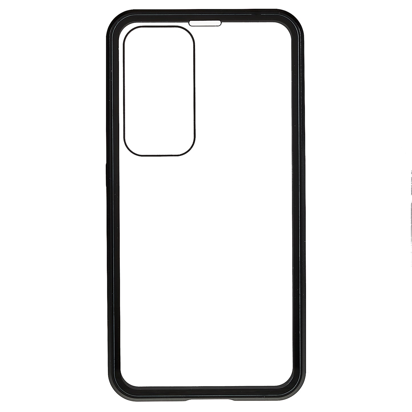 For Samsung Galaxy S24+ Clear Case Magnetic Adsorption Full Body Shockproof Phone Cover - Black