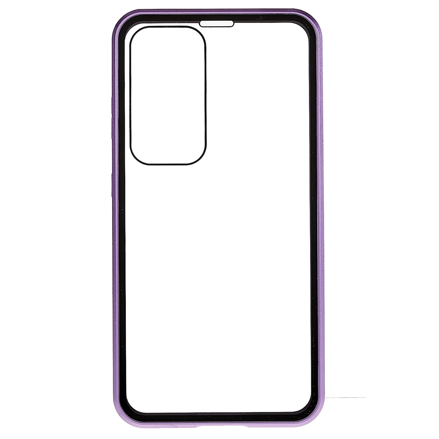 For Samsung Galaxy S24+ Clear Case Magnetic Adsorption Full Body Shockproof Phone Cover - Purple
