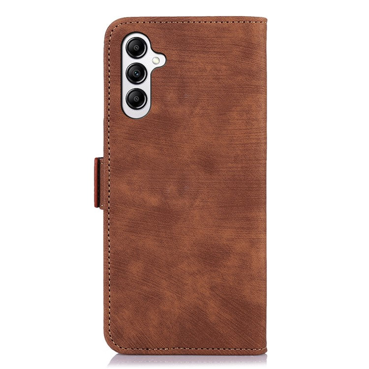 ABEEL Retro Case for Samsung Galaxy A55 5G PU Leather Folio Stand Cover with Magnetic Clasp - Brown