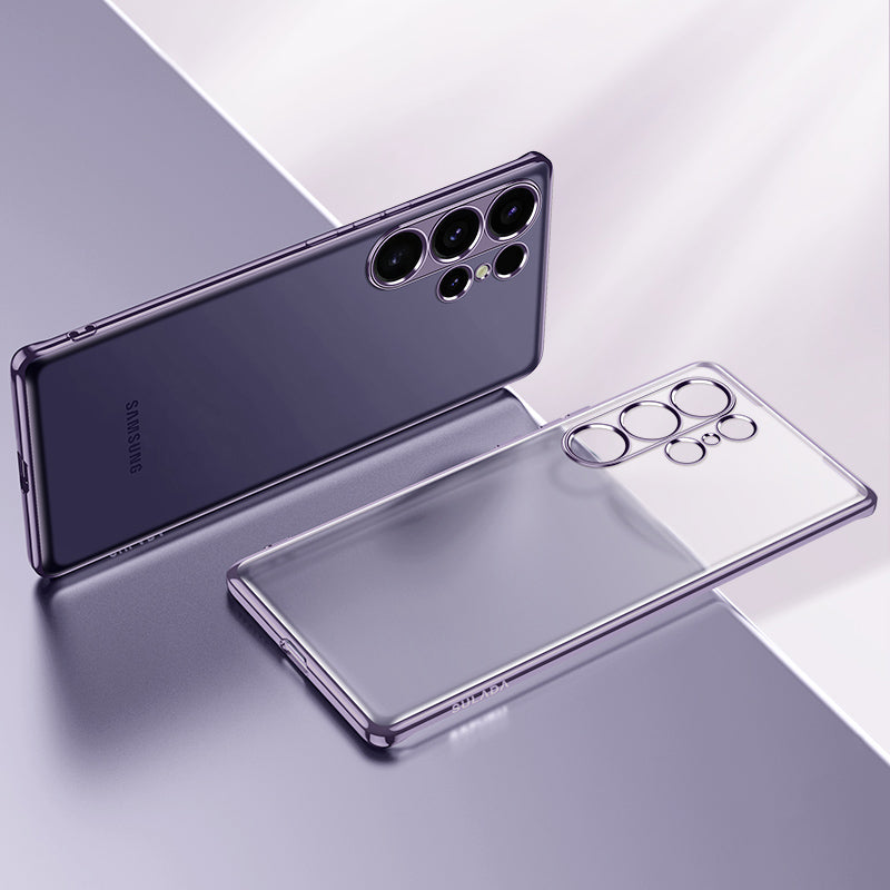 SULADA Nature Series for Samsung Galaxy S24 Ultra TPU Case Electroplated Matte Phone Cover - Purple