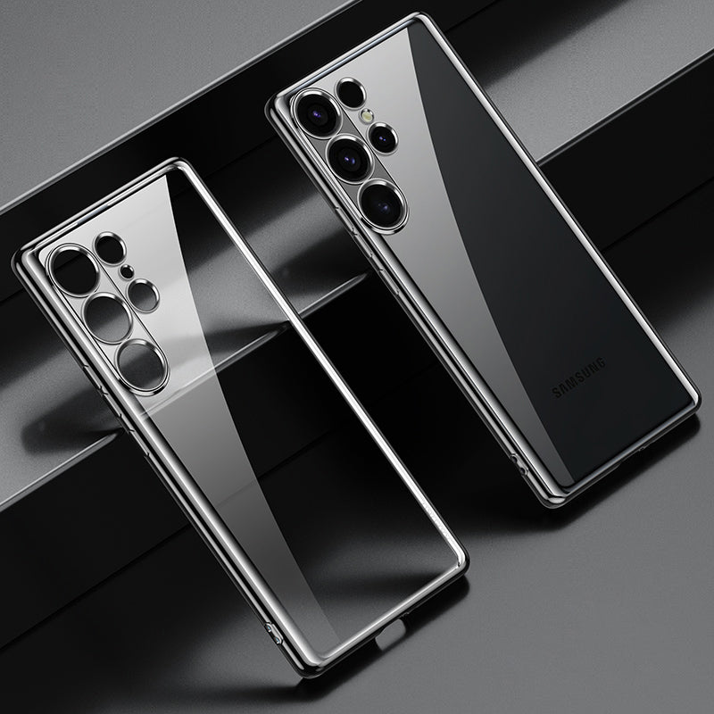 SULADA For Samsung Galaxy S24 Ultra Case Ultra-Thin Electroplated Clear Phone Cover - Black