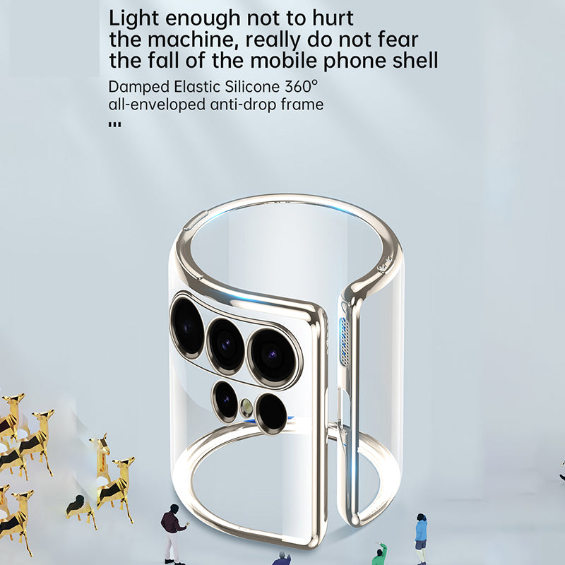 SULADA For Samsung Galaxy S24 Ultra Case Ultra-Thin Electroplated Clear Phone Cover - Titanium Grey