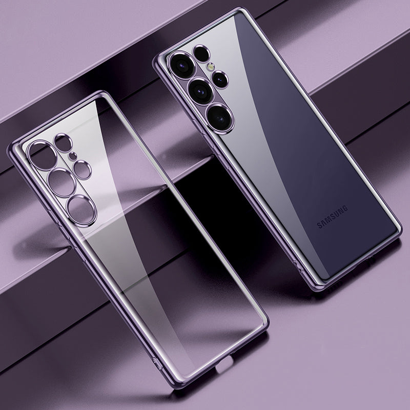 SULADA For Samsung Galaxy S24 Ultra Case Ultra-Thin Electroplated Clear Phone Cover - Purple