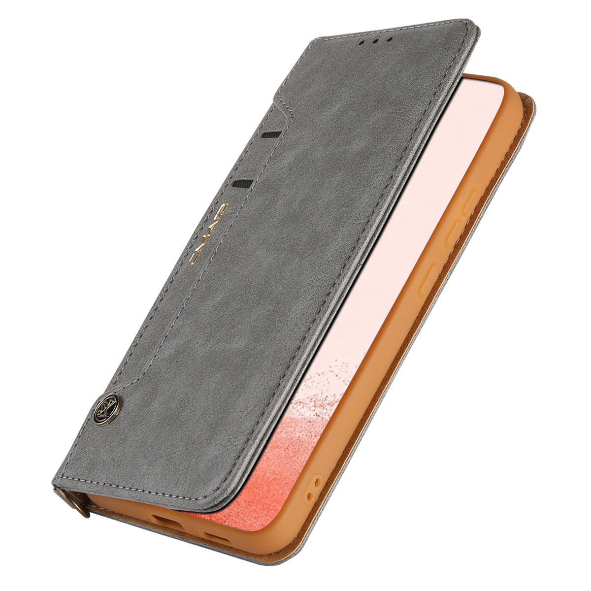CMAI2 For Samsung Galaxy S24 Case PU Leather+TPU Phone Cover with Card Holder - Grey