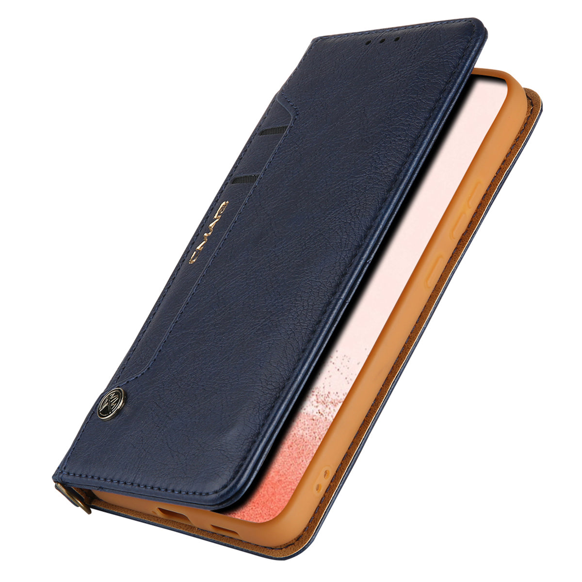 CMAI2 For Samsung Galaxy S24 Case PU Leather+TPU Phone Cover with Card Holder - Blue