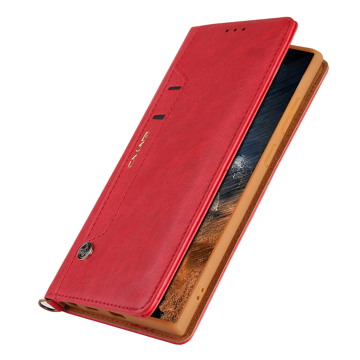 CMAI2 For Samsung Galaxy S24 Ultra Case Anti-drop Leather Stand Wallet Mobile Phone Cover - Red