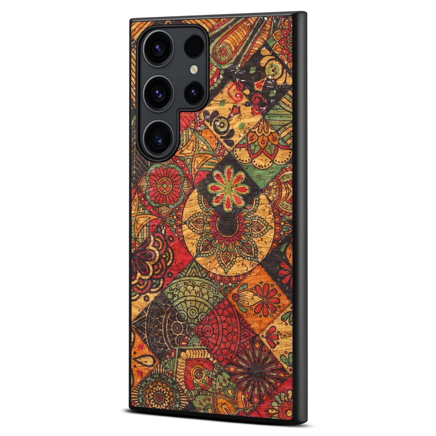 For Samsung Galaxy S24 Ultra Phone Case Floral Series Leather+PC+TPU Cover - Autumn / Yellow