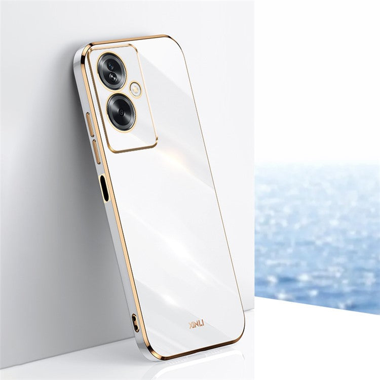 XINLI For Oppo A2 5G / A79 5G Phone Case Soft TPU Electroplating Cover - White