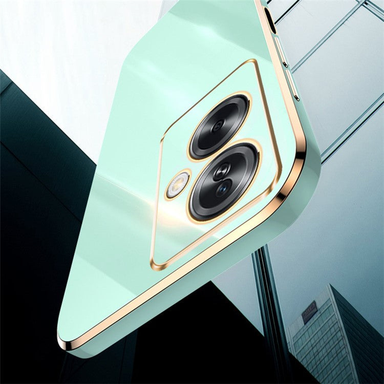XINLI For Oppo A2 5G / A79 5G Phone Case Soft TPU Electroplating Cover - Black