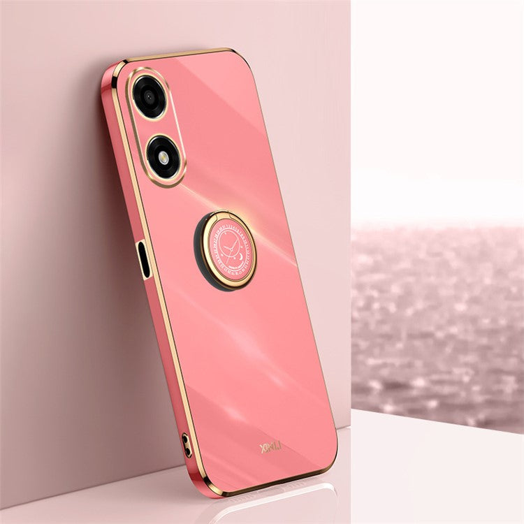 XINLI For Oppo A2x 5G Case Kickstand Ring Holder Design Phone Cover - Red