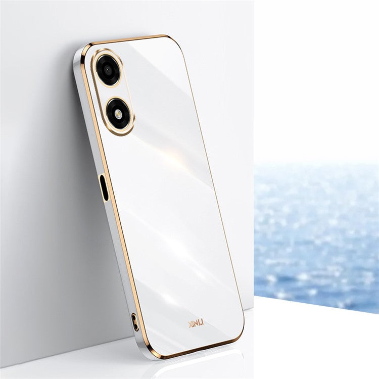 XINLI For Oppo A2x 5G Case Camera Lens Protection TPU Phone Cover - White