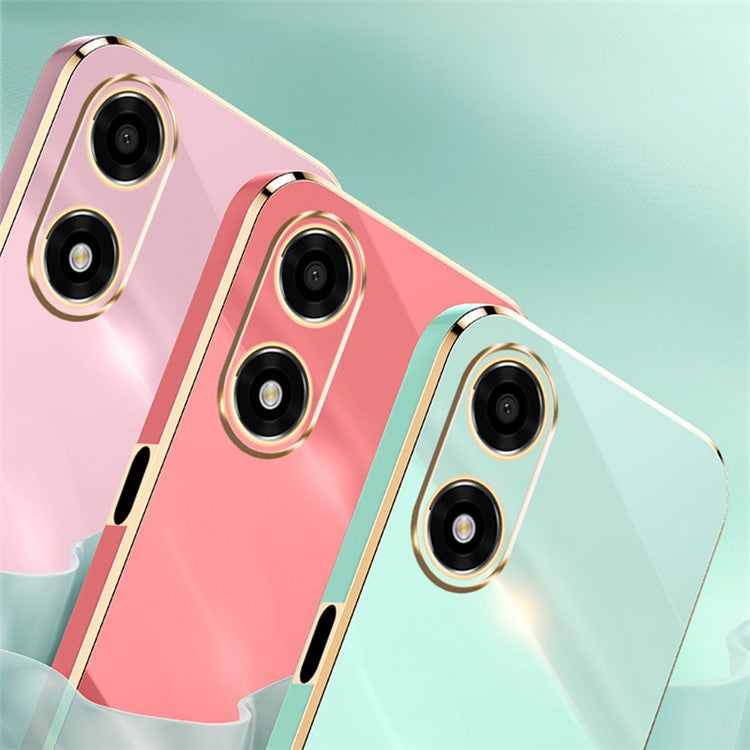 XINLI For Oppo A2x 5G Case Camera Lens Protection TPU Phone Cover - Red