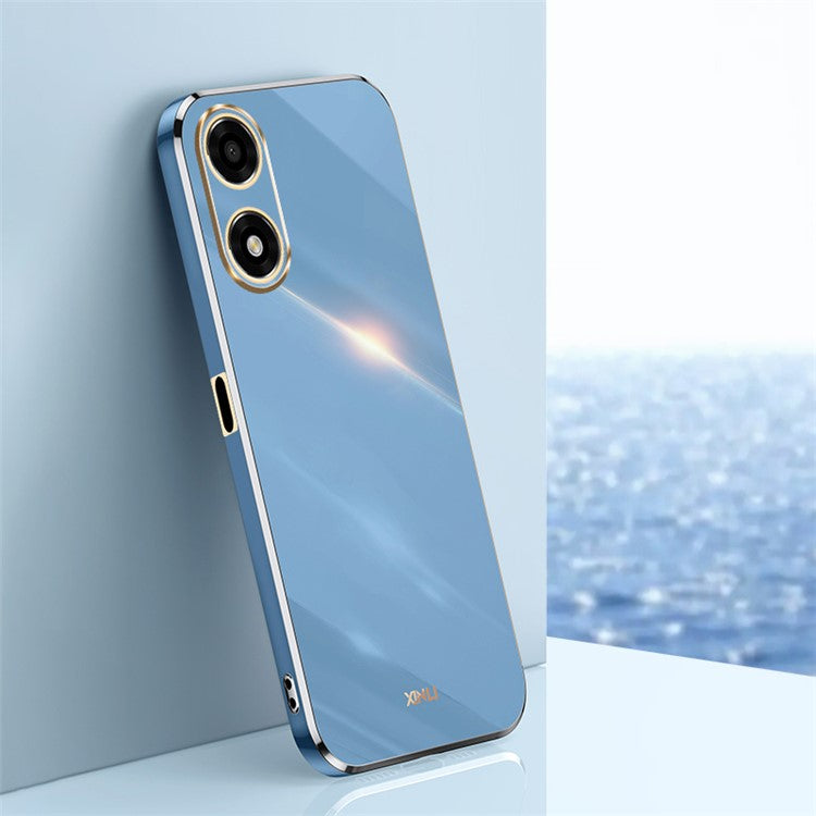 XINLI For Oppo A2x 5G Case Camera Lens Protection TPU Phone Cover - Blue